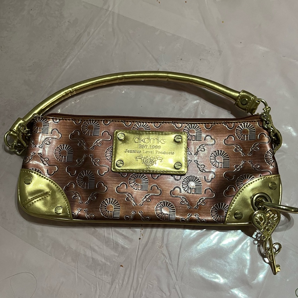 NWOT Akdmks Gold Handbag Clutch